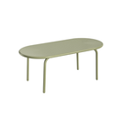 Groove Large Oval Outdoor Table in Moss by Tom Dixon.