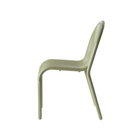 Profile view of the Groove Side Dining Chair in Moss by Tom Dixon.