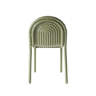 Rear view of the Groove Side Dining Chair in Moss by Tom Dixon.