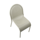 Top view of the Groove Side Dining Chair in Putty by Tom Dixon.