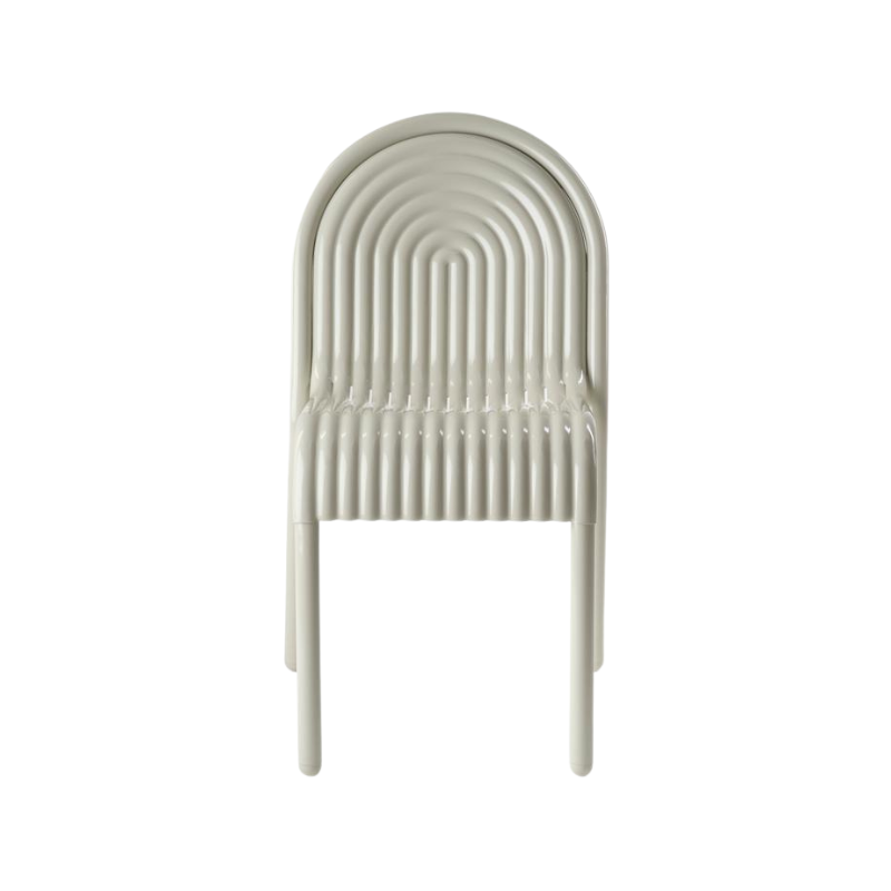 The Groove Arm Dining Chair in Putty by Tom Dixon.