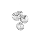 The Melt LED Mini Chandelier from Tom Dixon in Chrome turned off.