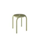 The Groove Outdoor Stool in Moss by Tom Dixon.