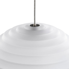 Tom Dixon Press Frosted Medium Sphere Pendant up close.
