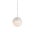 Tom Dixon Press Frosted Sphere Mini Pendant turned on.