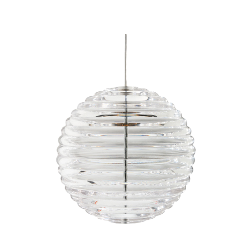 Tom Dixon Press Medium Sphere Pendant turned off.