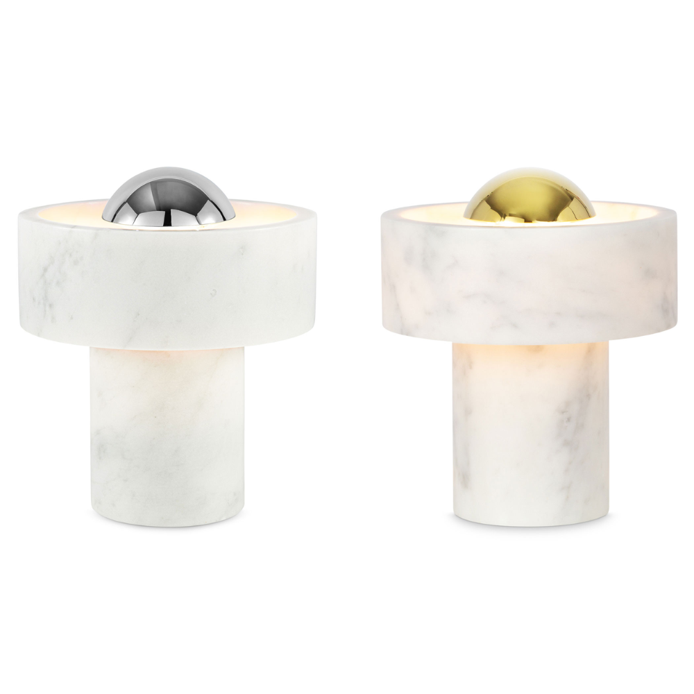 The Stone Portable Light by Tom Dixon in Brass and Silver. all-groups