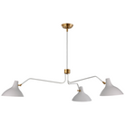 The Charlton Large Triple Arm Chandelier from Visual Comfort & Co in plaster white.