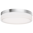 The large Cirque Flush Mount from Visual Comfort and Co in chrome.