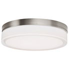 The large Cirque Flush Mount from Visual Comfort and Co in satin nickel.