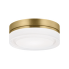 The small Cirque Flush Mount from Visual Comfort and Co in brass.