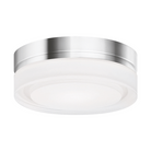 The small Cirque Flush Mount from Visual Comfort and Co in chrome.