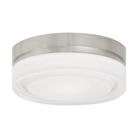 The small Cirque Flush Mount from Visual Comfort and Co in satin nickel.