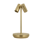 The Doppia Accent Rechargeable Table Lamp from Visual Comfort & Co in brass small.