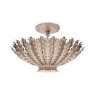 The Hampton Mini Chandelier from Visual Comfort and Co in burnished silver leaf.
