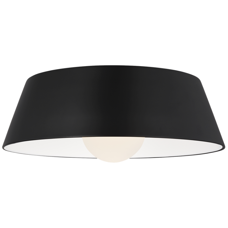 The Joni Flush Mount from Visual Comfort and Co in matte black.