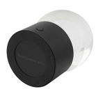 The Mina Accent Rechargeable Table Lamp from Visual Comfort and Co in photograph showing the base and logo.