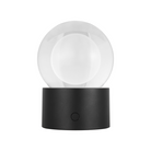 The Mina Accent Rechargeable Table Lamp from Visual Comfort and Co in black.