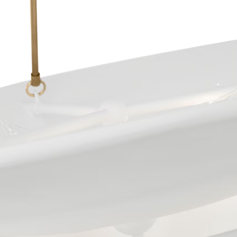 The bronze Mollino 40" Chandelier from Visual Comfort and Co close up.