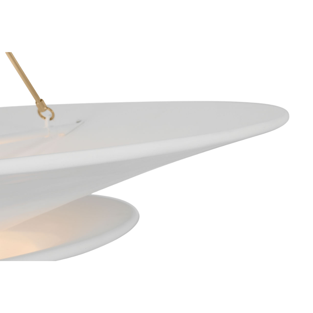 The bronze Mollino 40" Chandelier from Visual Comfort and Co focusing on the design.