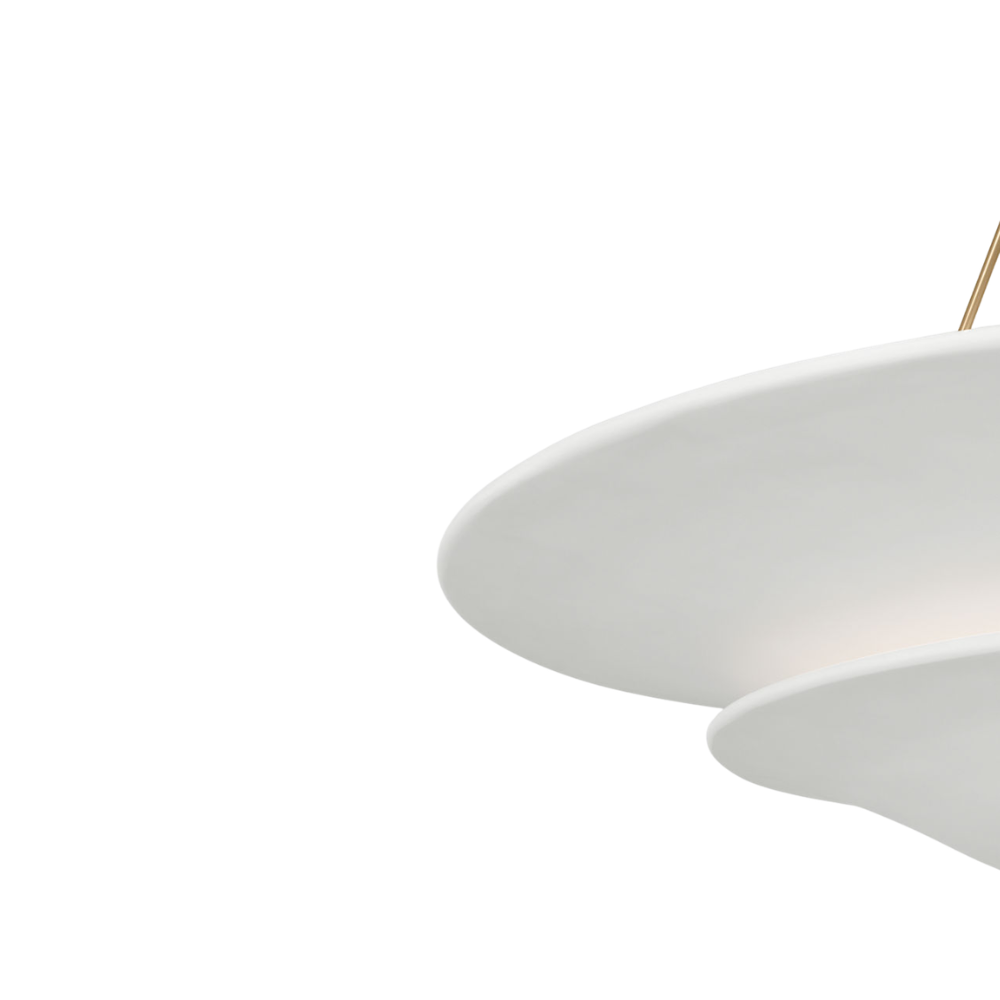 The bronze Mollino 40" Chandelier from Visual Comfort and Co in detail.