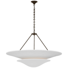 The hand rubbed antique brass Mollino 40" Chandelier from Visual Comfort and Co.