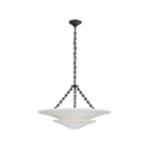 The Mollino Medium Tiered Chandelier from Visual Comfort and Co in bronze.