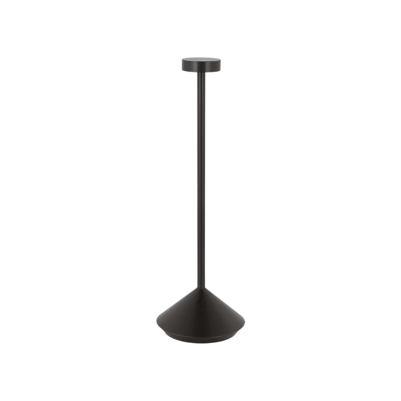 The Moneta Rechargeable Table Lamp from Visual Comfort and Co in Bronze.