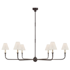 The Piaf Grande Chandelier from Visual Comfort & Co. in aged iron and ebonized oak.