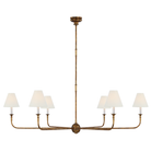 The Piaf Grande Chandelier from Visual Comfort & Co. in antique gold.