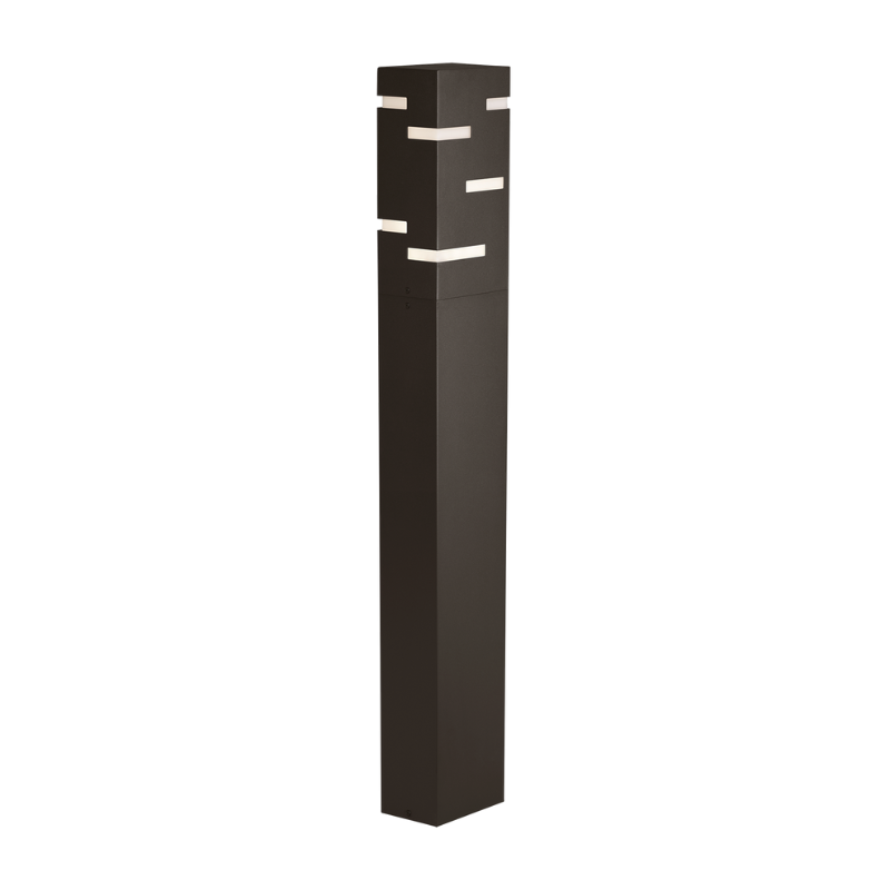 The Revel Outdoor Bollard from Visual Comfort and Co. in the 42 inch size and bronze finish.