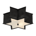 The small Sophia Flush Mount from Visual Comfort and Co in matte black.