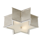 The small Sophia Flush Mount from Visual Comfort and Co in polished nickel.