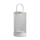 The Tawa Accent Rechargeable Table Lamp from Visual Comfort & Co in matte white from the side.