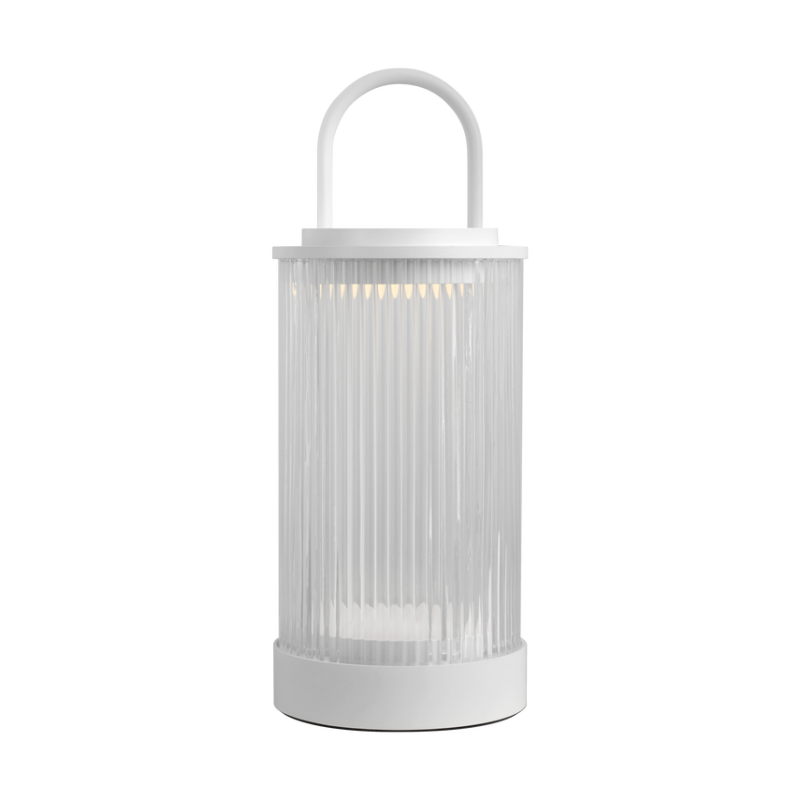 The Tawa Accent Rechargeable Table Lamp from Visual Comfort & Co in matte white.