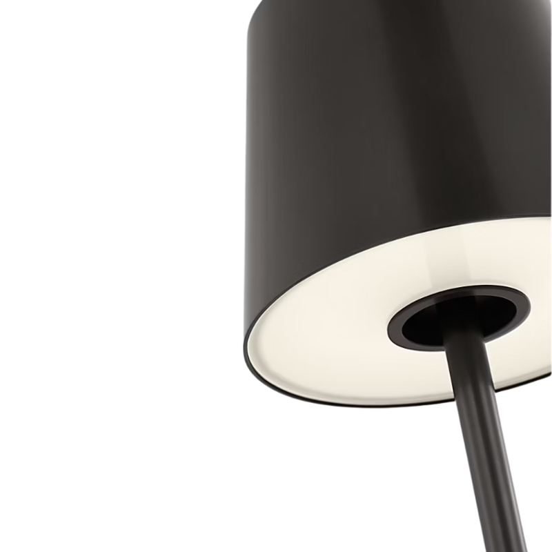 The Nevis Accent Rechargeable Table Lamp bronze from Visual Comfort Co with a close-up.