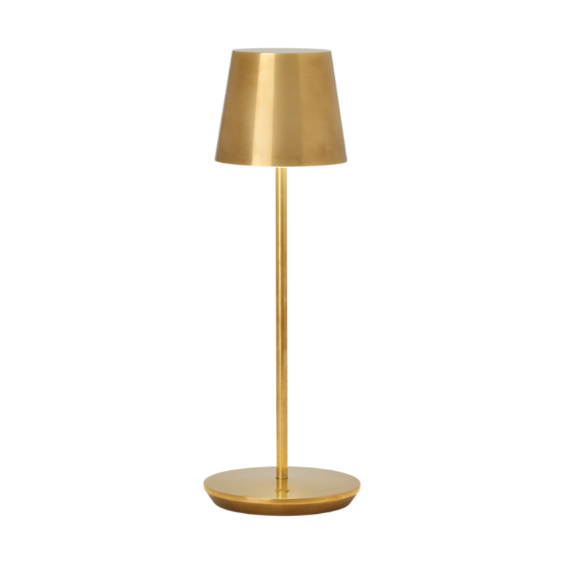 The Nevis Accent Rechargeable Table Lamp gold from Visual Comfort Co.