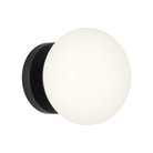 The Lune 1-Light Bath Sconce from Visual Comfort & Co in Aged Iron from the side.