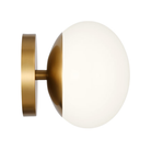 The Lune 1-Light Bath Sconce from Visual Comfort & Co in Burnished Brass from profile.