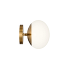 Profile view of the Lune 2-Light Bath Sconce by Visual Comfort & Co in Burnished Brass.