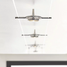 Visual Comfort & Co. Tiella Accent Head Cable Kit Ceiling Mount detail showing track head rotation. 