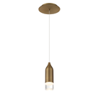 The aged brass Action Mini Pendant from WAC Lighting.