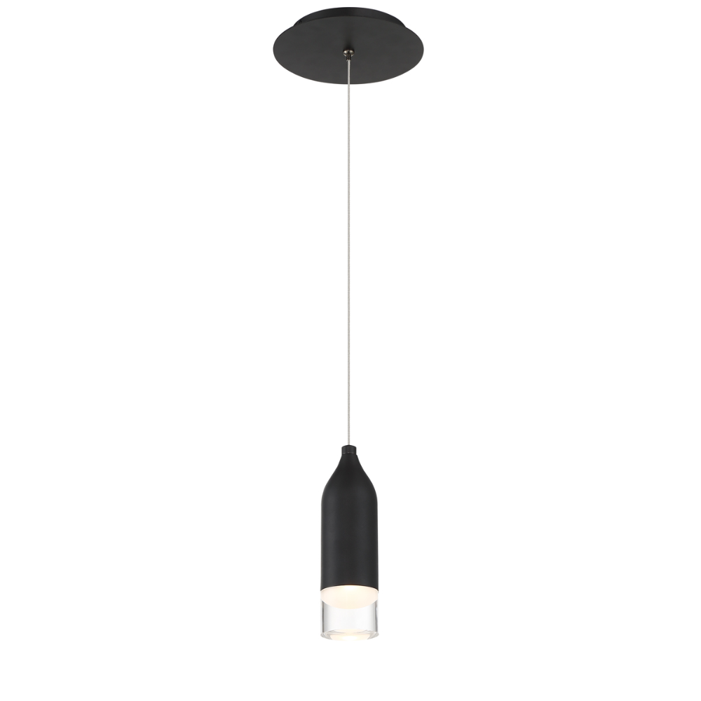 The black Action Mini Pendant from WAC Lighting.