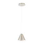 The satin nickel Kone Mini Pendant from Visual Comfort and Co.