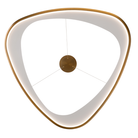 The 42-inch Oyster Color Select LED Pendant in Aged Brass by WAC Lighting from the bottom.