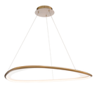 The 42-inch Oyster Color Select LED Pendant in Aged Brass by WAC Lighting.