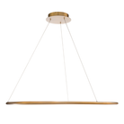 The 42-inch Oyster Color Select LED Pendant in Aged Brass by WAC Lighting from the side.