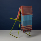 Wallace & Sewell’s Beatrix Pinstripe Throw on a chair.