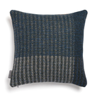The Cairngorm Shetland Tweed Cushion  is a textured pillow with beige and blue pattern.