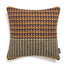 The Yosemite Cushion by Wallace & Sewell is made of Shetland Wool. Cushion with orange and green accents.
